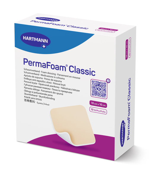 Hartmann Schaumverband PermaFoam™ Classic 10 x 10 cm - 10 Stück