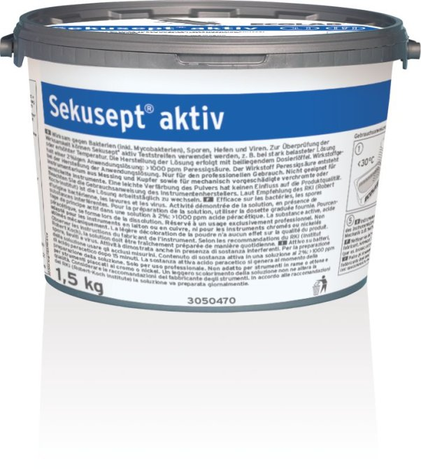 Sekusept Aktiv Instrumentendesinfektion - 1,5 kg Eimer mit Messlöffel