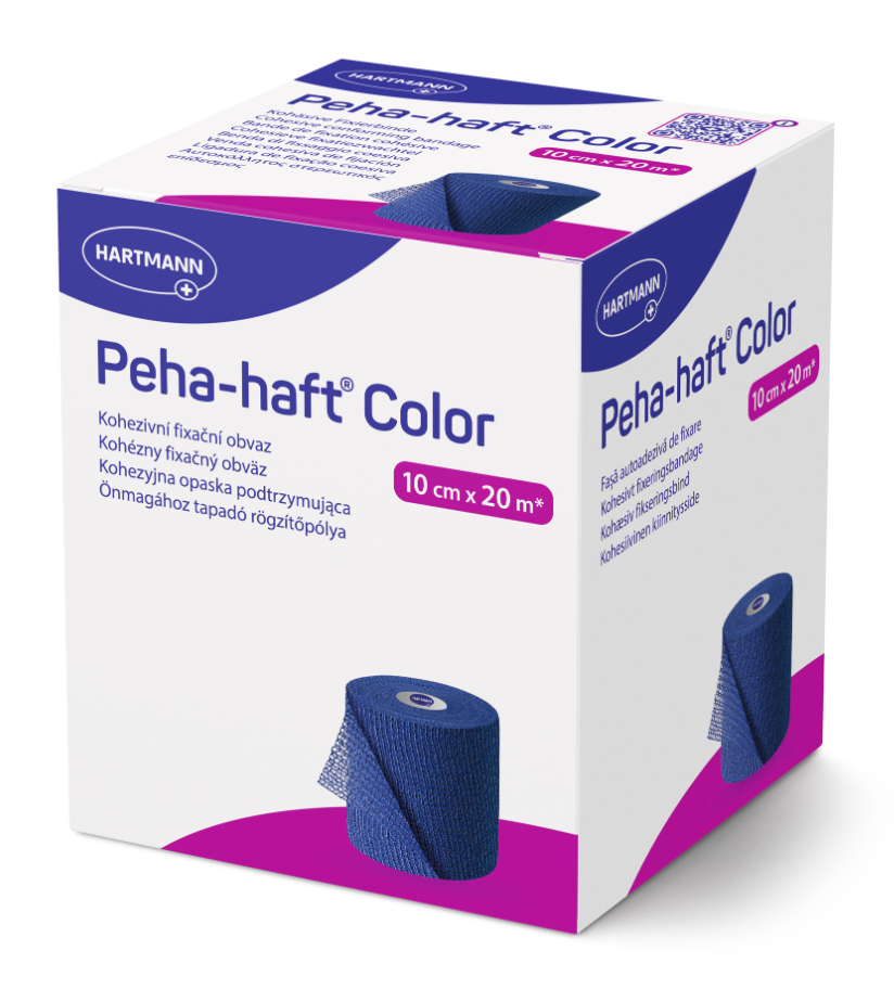 Peha-haft Color latexfrei Hartmann, 10 cm x 20 m, blau, 1 Stück