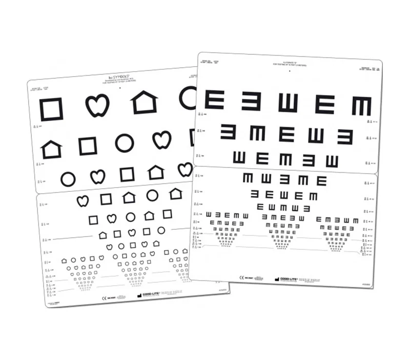 Fernvisus LEA Symbole / EH Wandtafel mit 15 Linien