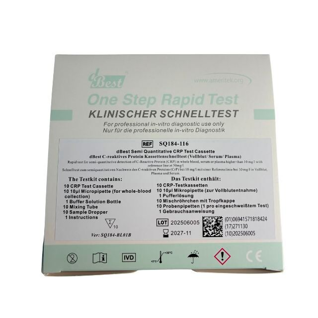 dBest CRP Schnelltest semi-quantitativ - 10 Stück
