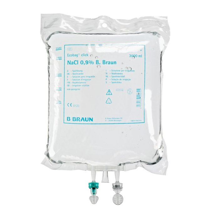 B.Braun Spüllösung NaCl 0,9% Ecobag® CE Click, 4 Beutel á 3000 ml