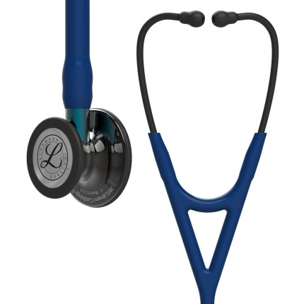 Original Littmann Cardiology IV Stethoskop - Hochglänzend Smoke/Schwarz/Farbe - marineblau