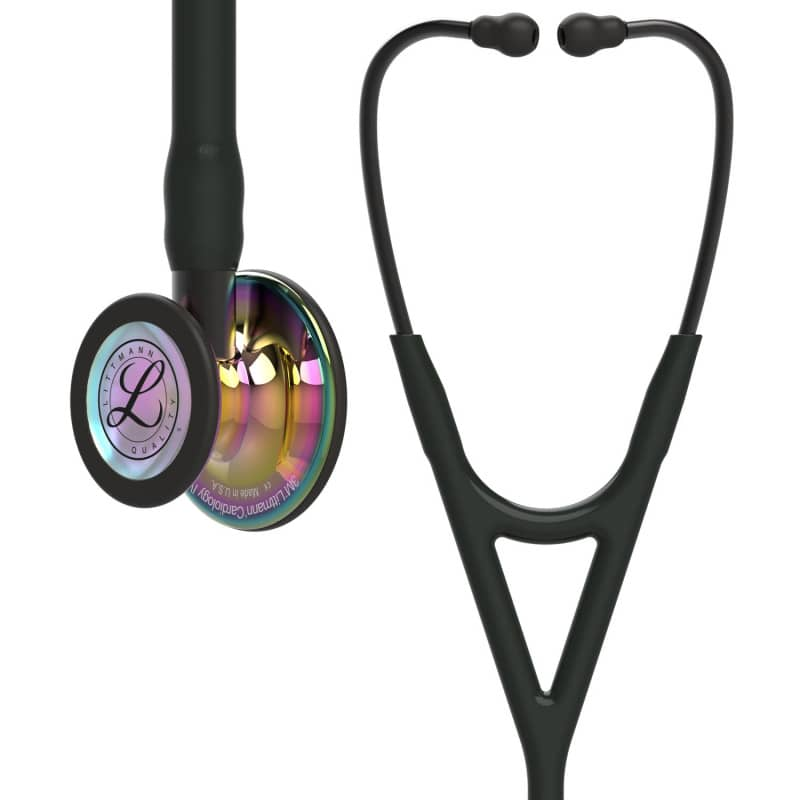 Original Littmann Cardiology IV Stethoskop - Rainbow Edition - Smoke - schwarz