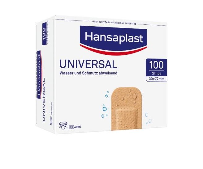 Beiersdorf Hansaplast Universal Strips 3 x 7,2 cm | 100 Stück