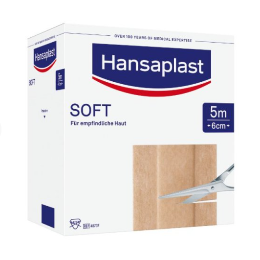 Beiersdorf Hansaplast® SOFT Meterware, 6 cm x 5 m, 1 Stück