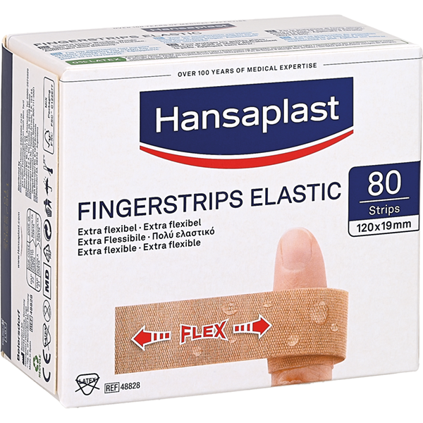 Beiersdorf Hansaplast® ELASTIC Fingerstrips, 1,9 cm x 12 cm, 80 Stück