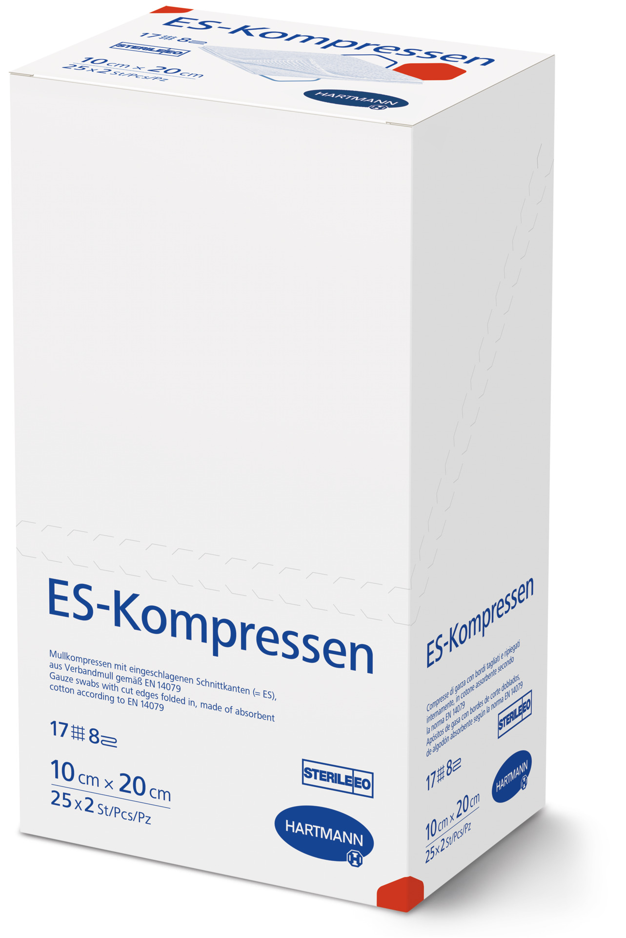 ES-Kompressen, steril Hartmann - 10 x 20 cm - 8-fach, 25 x 2 Stück