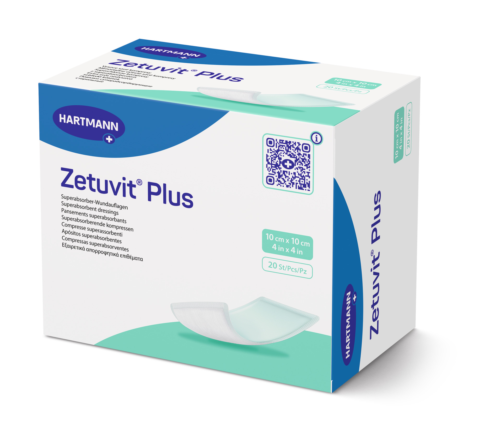 Hartmann Zetuvit® Plus steril Saugkompresse - 10 x 10 cm -10 Stück