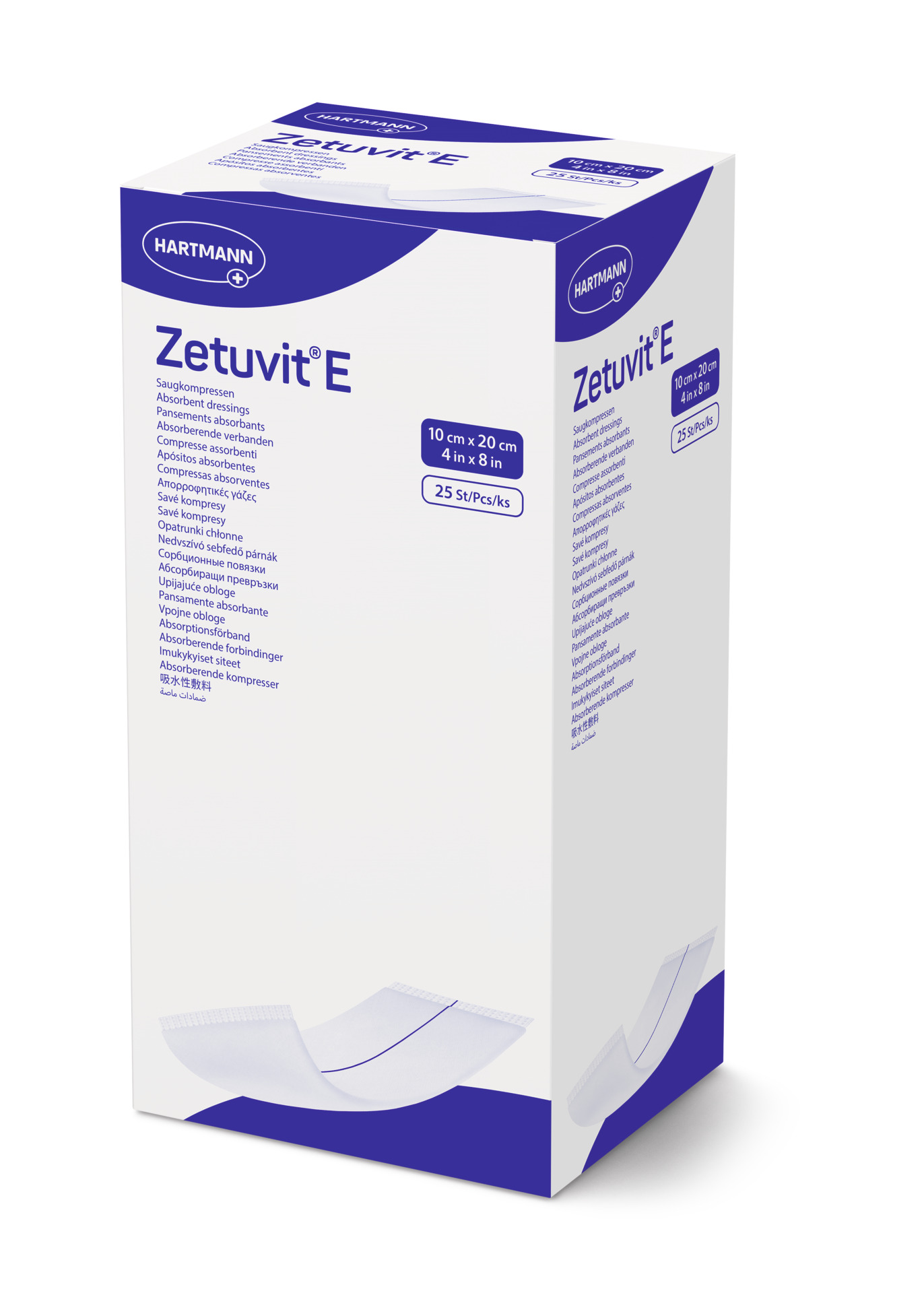 Zetuvit E - 10 x 20 cm - steril - 9 x 25 Stück