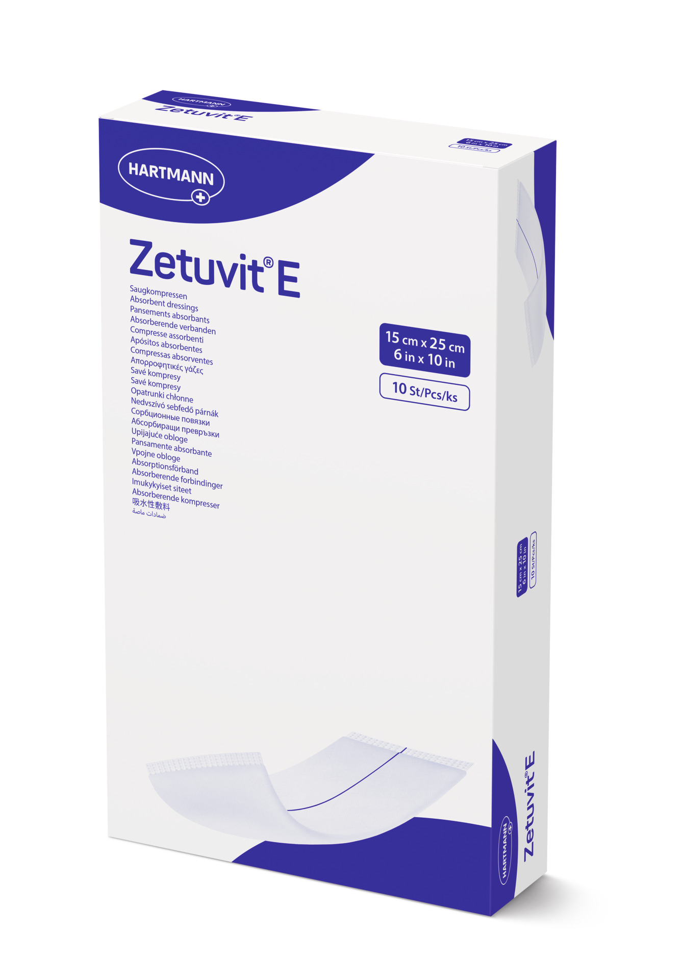 Zetuvit E - 15 x 25 cm - steril - 10 x 25 Stück