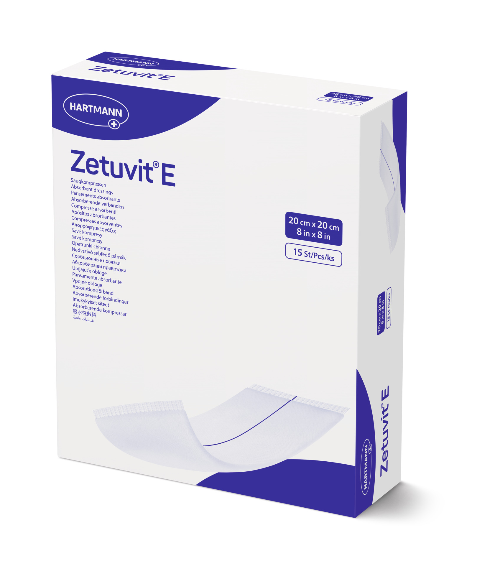 Zetuvit E - 20 x 20 cm - steril - 7 x 15 Stück