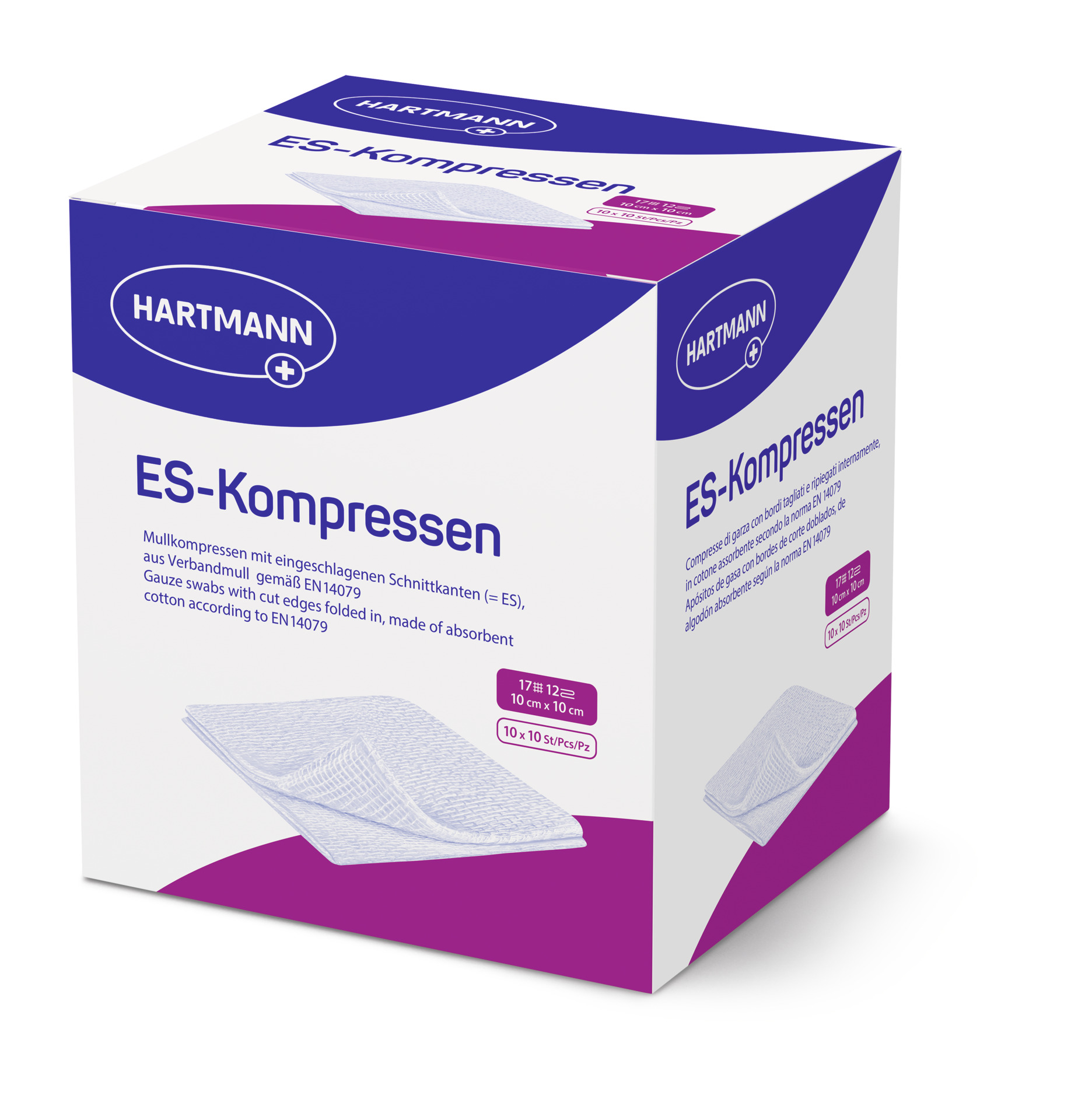 ES-Kompressen, steril Hartmann - 10 x 10 cm - 12-fach, 10 x 10 Stück