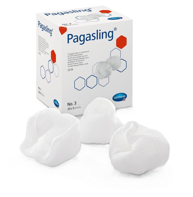 Schlinggazetupfer Pagasling®, steril, Pflaumengroß -  20 x 4 Stück
