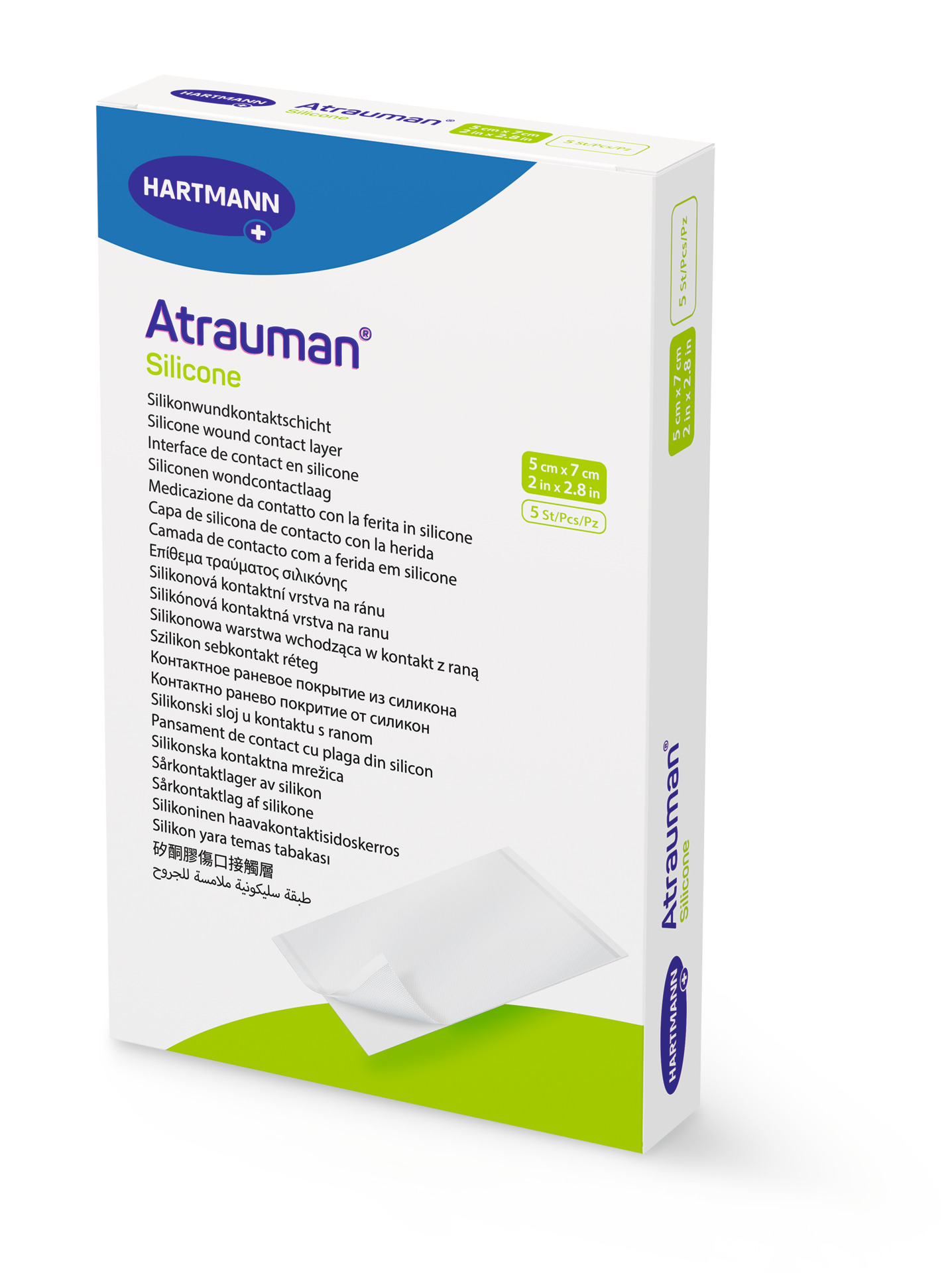 Atrauman Silicone Hartmann - 5 x 7 cm - 10 Stück