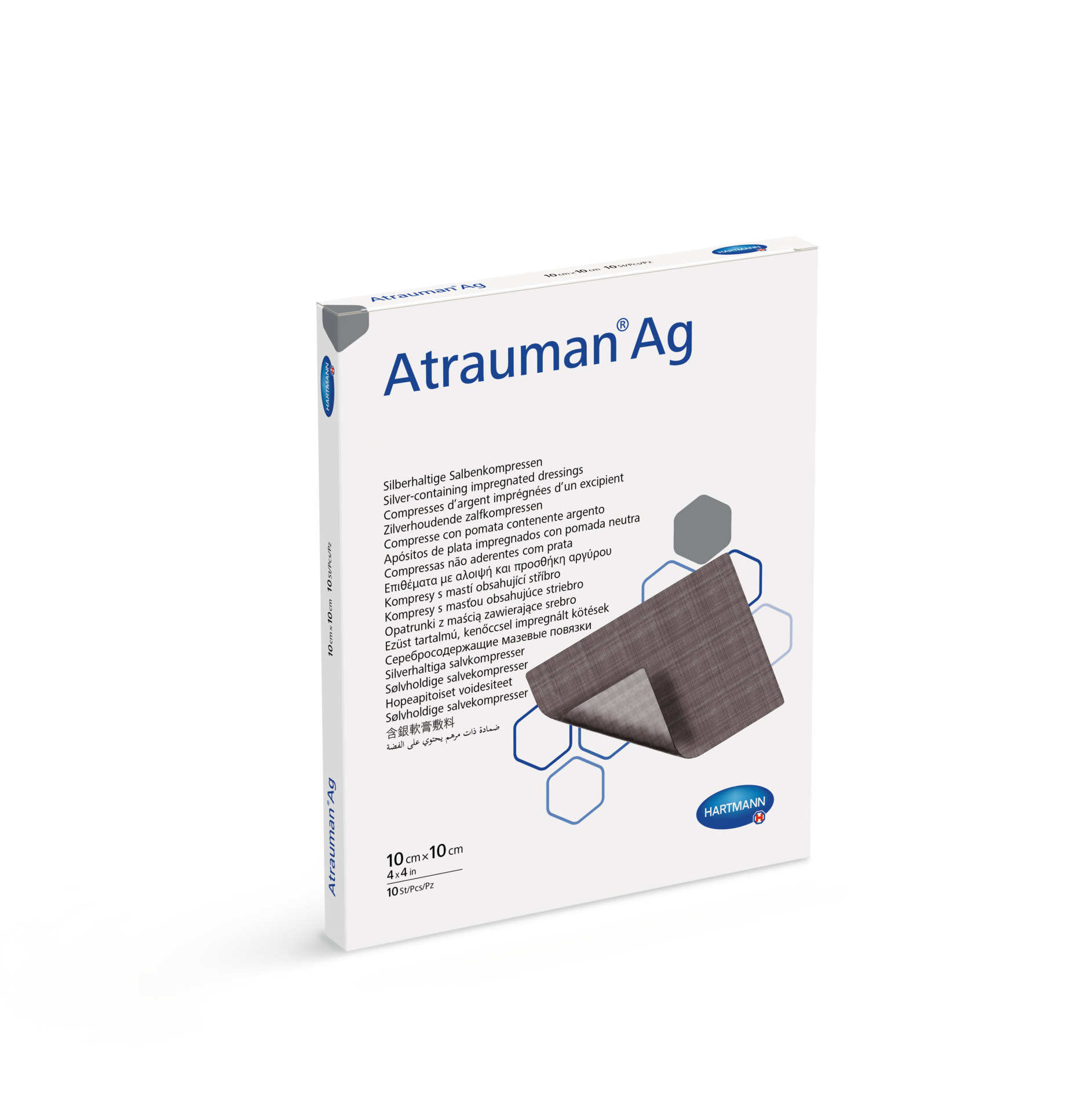 Hartmann Salbenkompressen Atrauman® Ag - 10 x 10 cm - 10 Stück