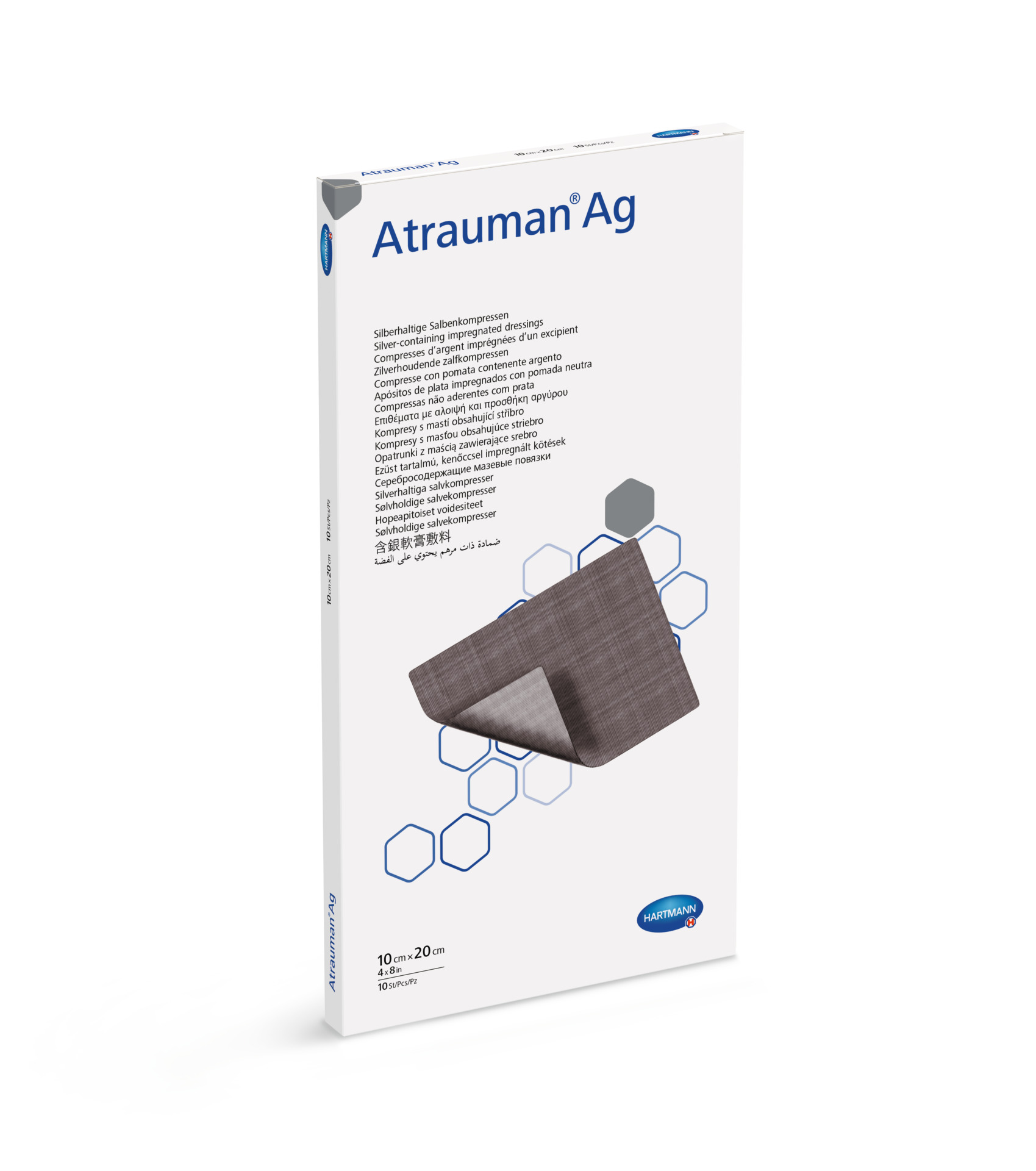 Hartmann Salbenkompressen Atrauman® Ag - 10 x 20 cm - 10 Stück