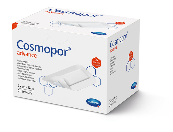 Hartmann Cosmopor® Advance Wundverband, 7,2 x 5 cm, 25 Stück
