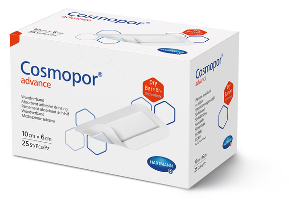 Hartmann Cosmopor® Advance Wundverband, 10 x 6 cm, 25 Stück