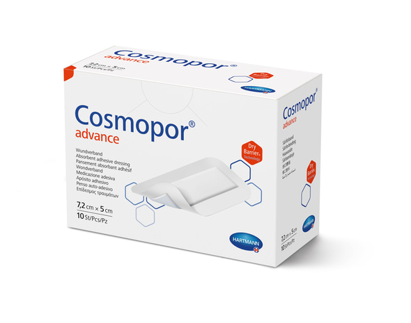 Hartmann Cosmopor® Advance Wundverband, 7,2 x 5 cm, 10 Stück