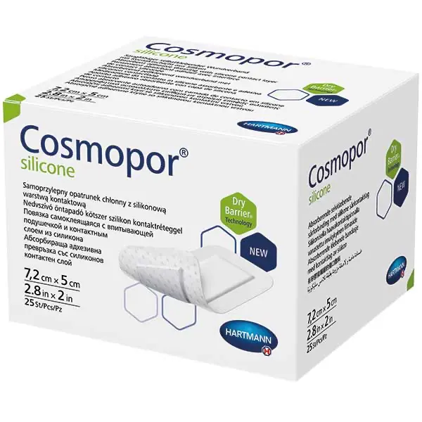 Cosmopor silicone von Hartmann -  7,2 x 5 cm, 50 Stück