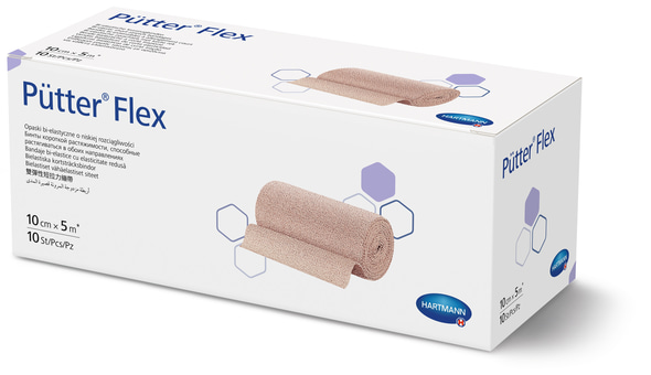 PütterFlex Hartmann - 10 cm x 5 m - mit Verbandklammern, lose in Faltschachtel, 10 Stück