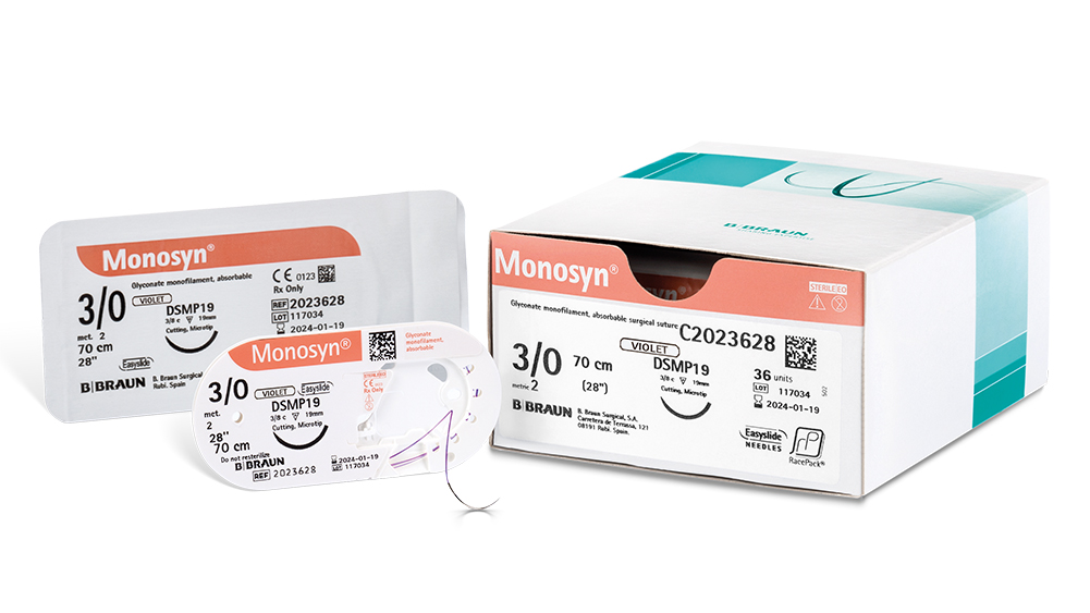 Monosyn ungefärbt - 3/0 - metric 2 - 45cm - DSMP19 - C2023625