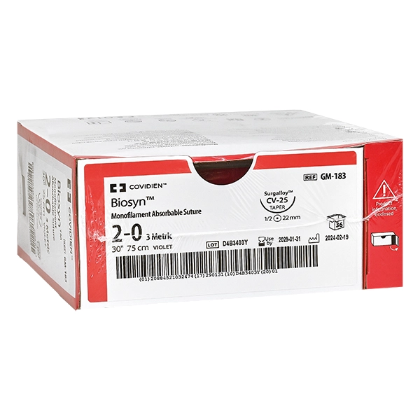 Biosyn Monofiles Nahtmaterial - violett - 2/0 - CV-25 - 2.5 - 75 cm
