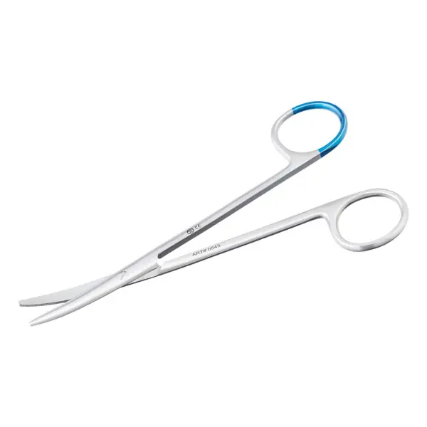 Metzenbaumschere Einmalgebrauch - gebogen, stumpf/stumpf - 14,5 cm - 25 Stück