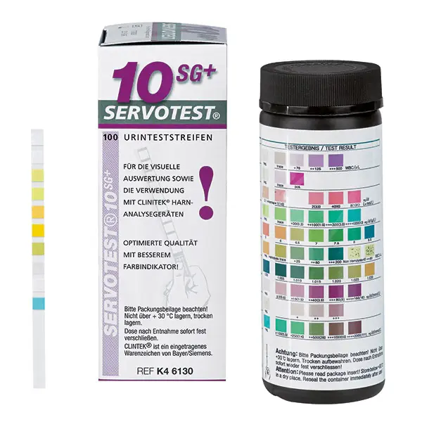 Urinteststreifen von Servotest 10SG+, 100 Stück