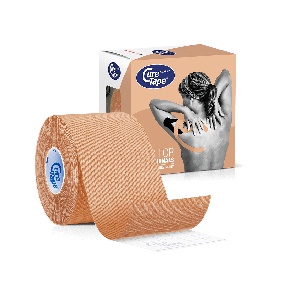 CureTape Classic Kinesiotape - 5 m x 1 cm - beige