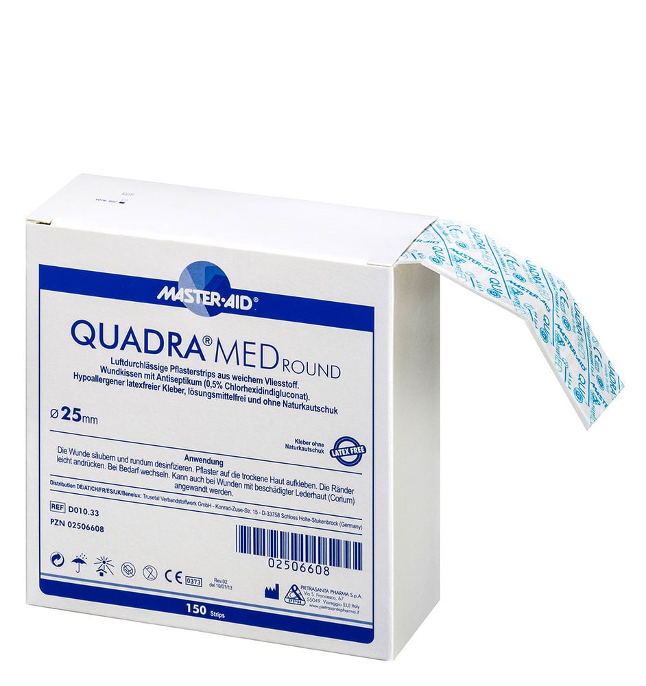 Trusetal QUADRA® med - Vliespflaster Ø 25 mm - 150 Stück