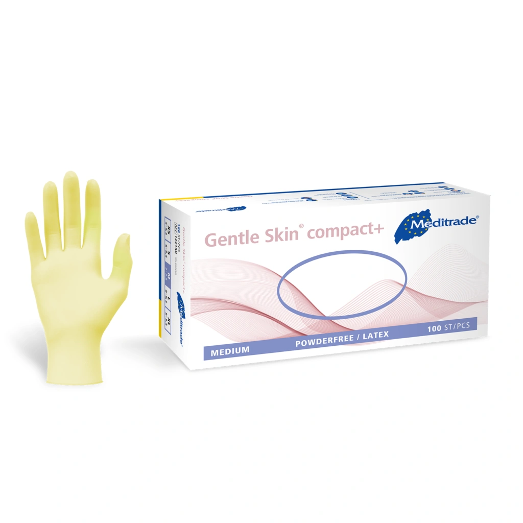 Gentle Skin compact+ puderfrei  Latex-Untersuchungshandschuhe - Größe S