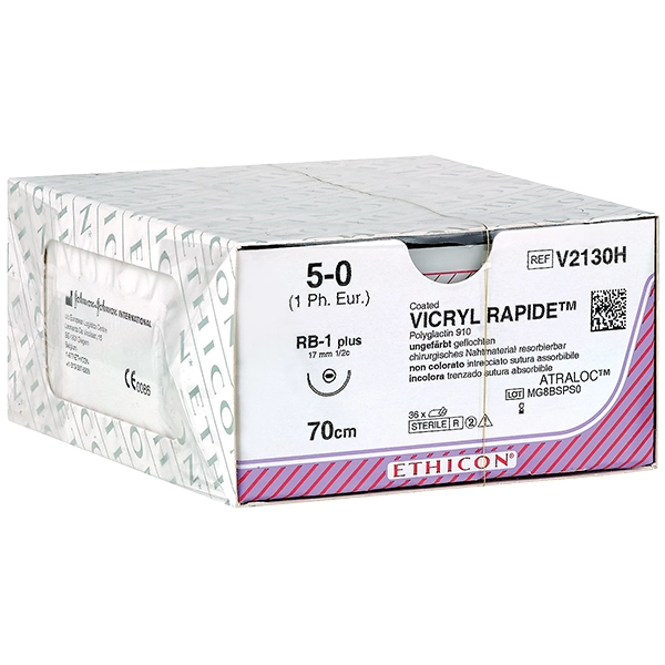 VICRYL rapide ungefärbt -  USP 4/0 - metric 1,5 - J1 1/2 Kreis - 45 cm