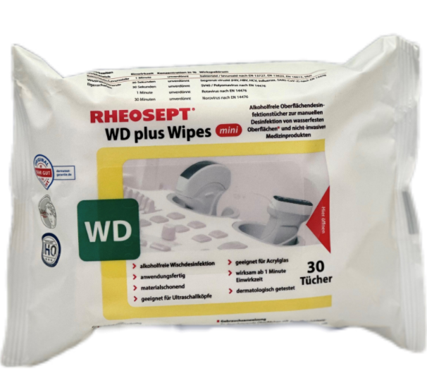 RHEOSEPT-WD plus Wipes Desinfektionstücher mini 18 x 20 cm - 30 Stück