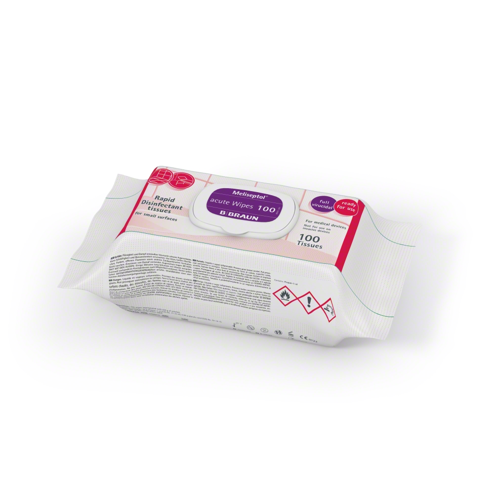 B. Braun Meliseptol® acute Wipes Flow Pack 100 - 18 x 20 cm - 100 Stück