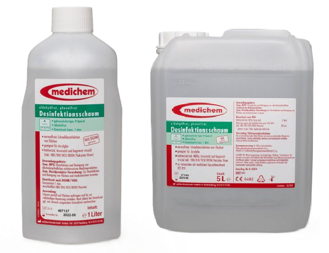 Medichem Desinfektionsschaum für Flächen - 1 Liter Flasche