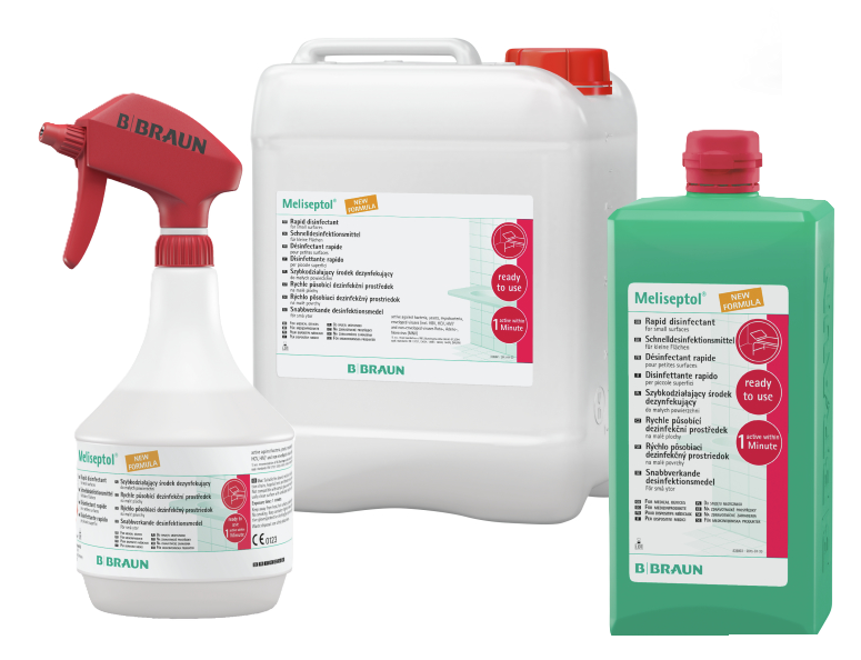 Meliseptol New Formula - 1 Liter Flasche, rund, ohne Sprühkopf