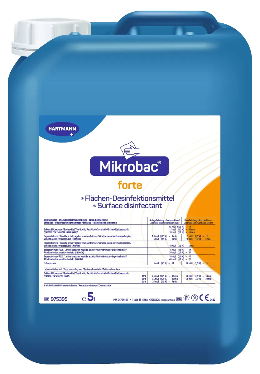 Hartmann Mikrobac® forte Flächendesinfektion - 5 Liter Kanister
