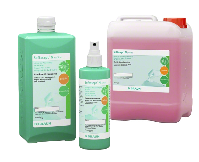 B.Braun Hautdesinfektion Softasept® N gefärbt - 250 ml Sprühflasche