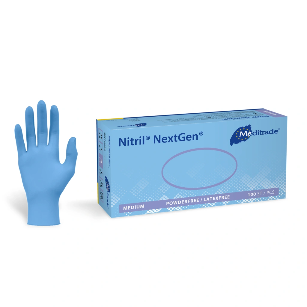 Meditrade Nitril NextGen - unsteril, puderfrei, blau - Gr. XL - 100 Stück