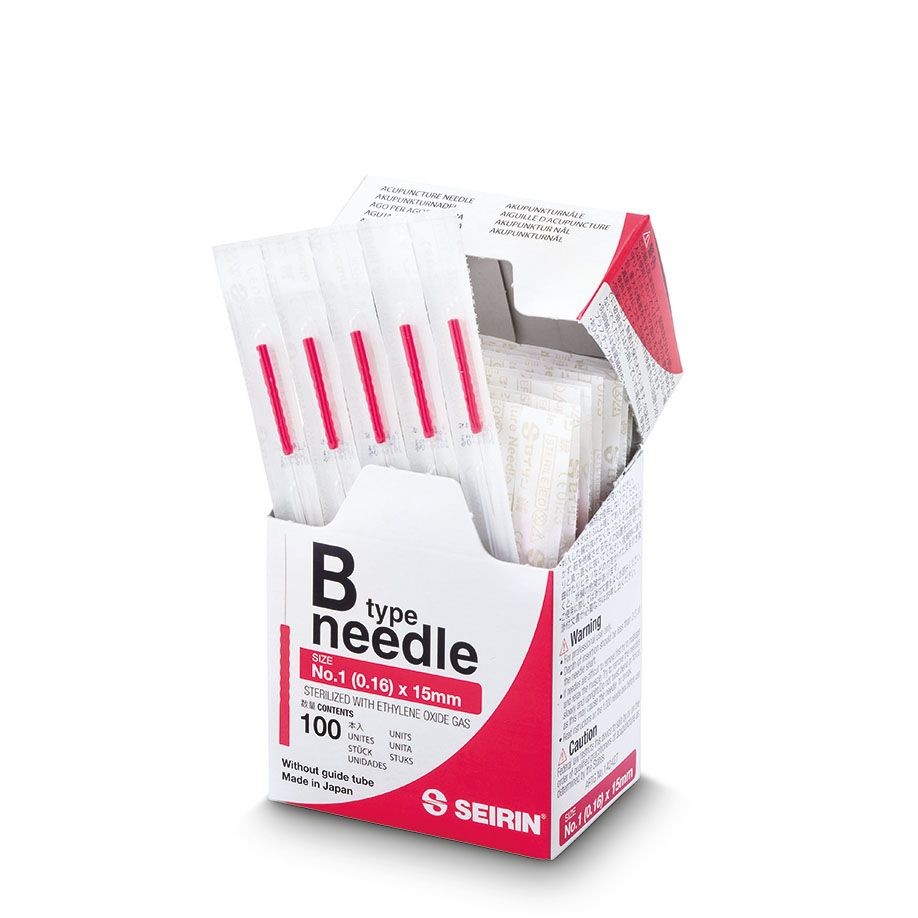 SEIRIN® Akupunkturnadeln B-Typ 0,16 x 15 mm - rot - 100 Stück