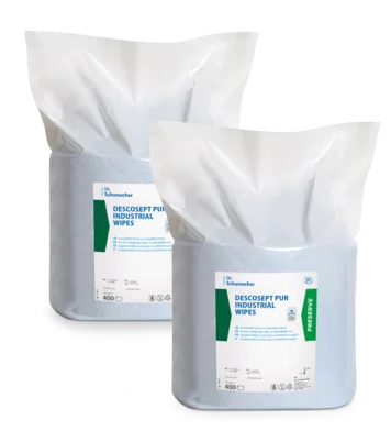Dr. Schumacher Descosept Pur Industrial Wipes Nachfüllpack mit 2 x 400 Tüchern