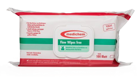Medichem Flow Wipes - alkoholfrei Flächendesinfektion - 100 Stück