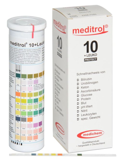 meditrol® Urinteststreifen meditrol-10 + Leuko PROTECT, 100 Stück
