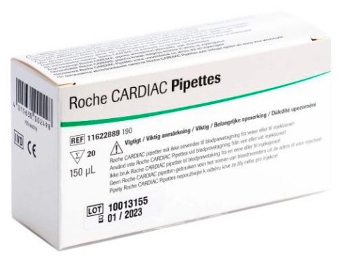 Tropt sensitive Pipetten Cardiac Pipettes, 20 Stück, 1 PACK