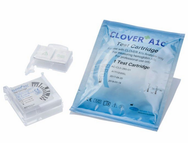 Clover A1c Testkassetten (Hämoglobin) - 10 Tests