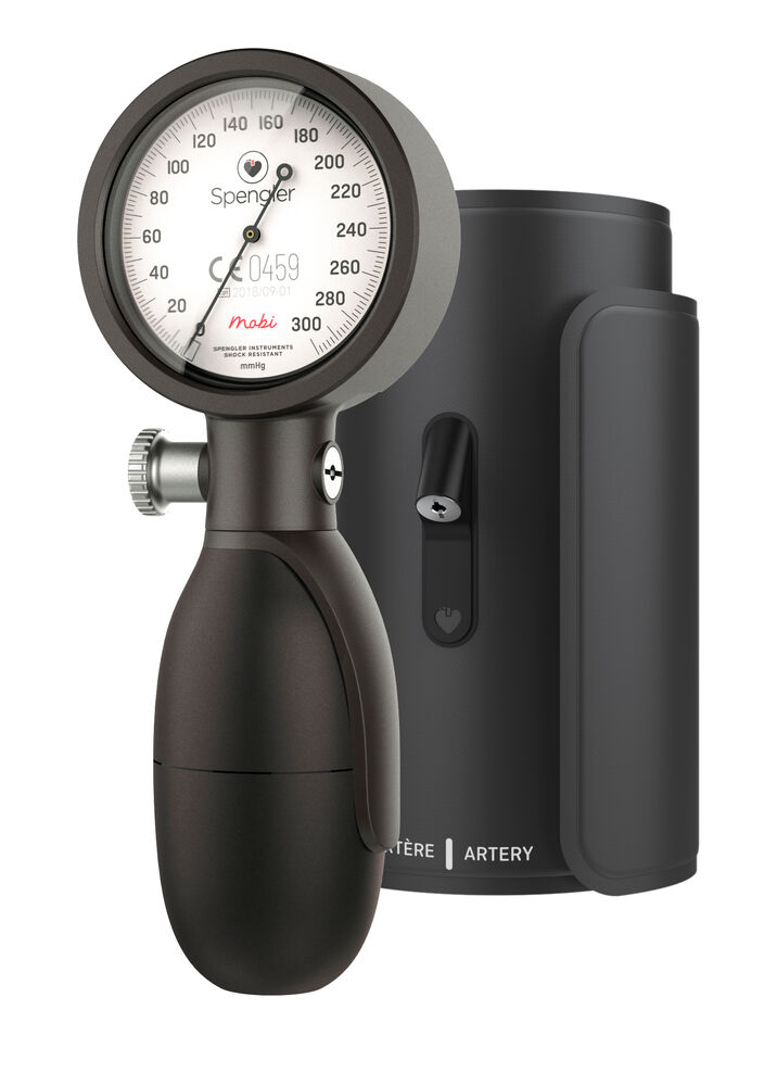 Spengler MOBI Blutdruckmessgerät mit Manschette Gr. M Carbon