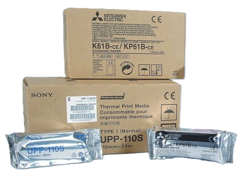 Original Mitsubishi-Videoprinter-Papier K 65 HM, 110 mm x 20 m - 1 Rolle