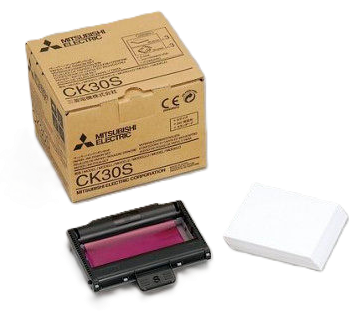 Original Mitsubishi-Videoprinter-Papier CK30S + 1 Folie - 100 mm x 94 mm - 240 Blatt